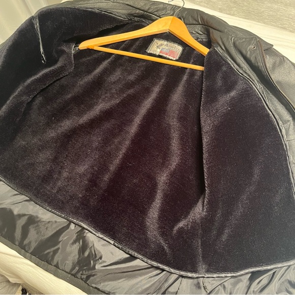 Vintage American Leather Black Long Genuine Leather Jacket - Picture 10 of 16